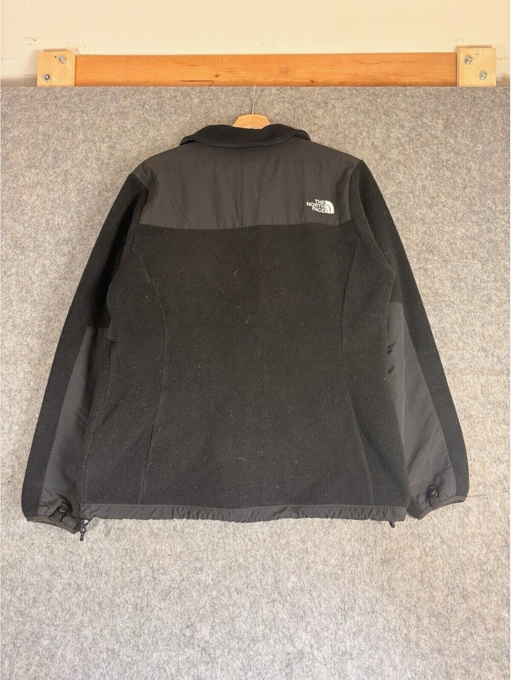 The North Face Denali Womens Fleece Jacket Full Zip Black Large Nylon Panel